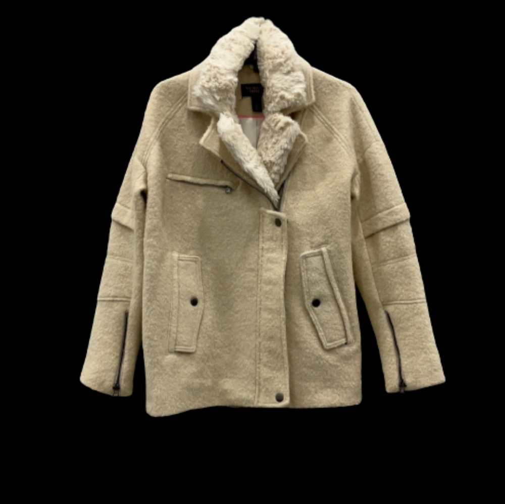 Victoria Secret Wool Pea Coat with removable faux fur collar